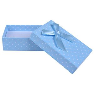 JK Box Svetlo modrá bodkovaná krabička na súpravu šperkov KK-6 / A13 vyobraziť