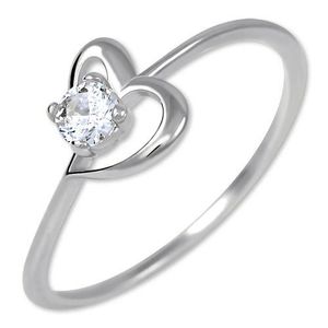 Brilio Silver Strieborný zásnubný prsteň s kryštálom Srdce 426 001 00535 04 50 mm vyobraziť