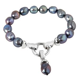 JwL Luxury Pearls Náramok z pravých kovovo modrých perál JL0562 vyobraziť