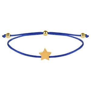 Troli Šnúrkový náramok s hviezdičkou modrá / zlatá vyobraziť