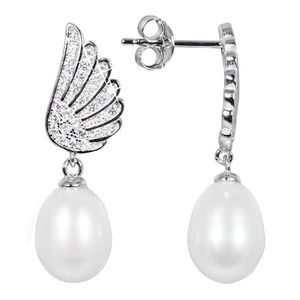 JwL Luxury Pearls Pearl náušnice s bielou pravou perlou a zirkónmi JL0534 vyobraziť