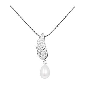 JwL Luxury Pearls Perlový náhrdelník s bielou pravou perlou a zirkónmi JL0535 vyobraziť