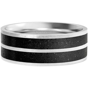 Gravelli Betónový prsteň Fusion Double line oceľová / antracitová 50 mm vyobraziť