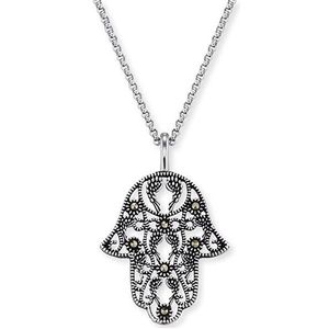 Engelsrufer Strieborný náhrdelník Ruka Fatimy s markazity ERN-LILHAND-MA vyobraziť