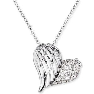 Engelsrufer Strieborný náhrdelník Medailónik srdce s krídlom a zirkónmi ERN-WITHLOVE-2Z vyobraziť