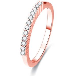 Beneto Ružovo pozlátený strieborný prsteň s kryštálmi AGG188 50 mm vyobraziť