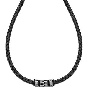 Lotus Style Čierny kožený náhrdelník LS2068-1 / 2 vyobraziť