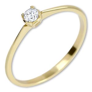 Brilio Zásnubný prsteň zo žltého zlata s kryštálom 226 001 01036 52 mm vyobraziť