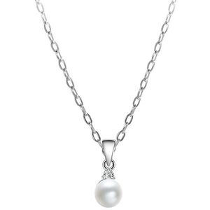 Beneto Strieborný náhrdelník s pravou perlou AGS906 / 45 (retiazka, prívesok) vyobraziť