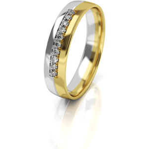 Art Diamond Dámsky bicolor snubný prsteň zo zlata AUG318 52 mm vyobraziť