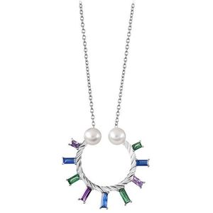 Silver Cat Dámsky náhrdelník so zirkónmi a perlami SC349 vyobraziť