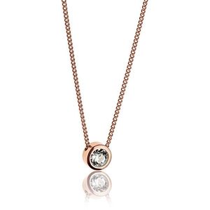 Emily Westwood Ružovo pozlátený náhrdelník s kryštálom WN1010R vyobraziť