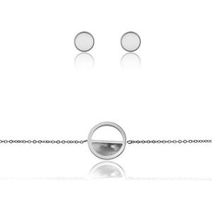 Emily Westwood Sada oceľových šperkov WS035S (náušnice, náramok) vyobraziť