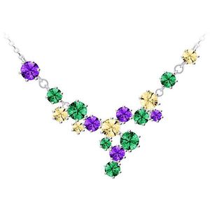Preciosa Pestrofarebný strieborný náhrdelník Vitis 5287 70 vyobraziť