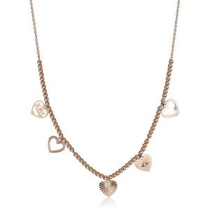 Brosway Ružovo pozlátený oceľový náhrdelník s príveskami Chant BAH10 vyobraziť