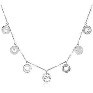 Brosway Oceľový náhrdelník s príveskami Chant BAH27 vyobraziť
