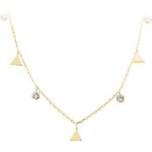 JVD Strieborný náhrdelník s trojuholníkmi SVLN0261SH2GO42 vyobraziť