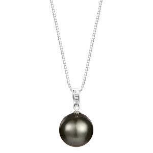 JwL Luxury Pearls Strieborný náhrdelník s pravou morskou tahitskú perlou JL0567 (retiazka, prívesok) vyobraziť