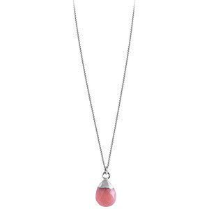 Decadorn Strieborný náhrdelník s pravým ružovým opál vyobraziť