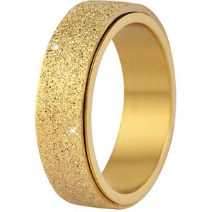 Troli Oceľový trblietavý prsteň v zlatej farbe 49 mm vyobraziť