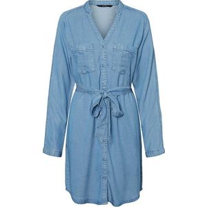 Vero Moda Dámske šaty VMSAFFI LS SHORT DRESS GA Light Blue Denim S vyobraziť
