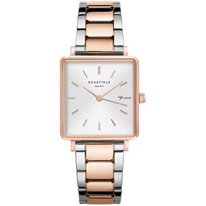 Rosefield The Boxy White Sunray Steel Silver Rose gold Duo QWSSRG-Q044 vyobraziť