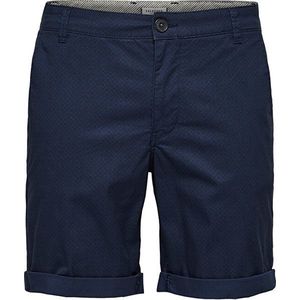 SELECTED HOMME Pánske bermudy SLHSTRAIGHT-PARIS 16067683 Mood Indigo SKY CAPTAIN M vyobraziť