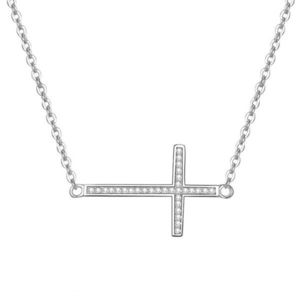 Beneto Strieborný náhrdelník s krížikom AGS196 / 47 vyobraziť