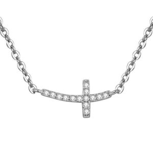 Beneto Strieborný náhrdelník s krížikom AGS546 / 47 vyobraziť