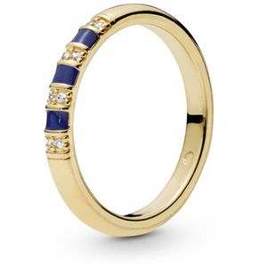 Pandora Pozlátený prsteň s kryštálmi a modrými pruhmi Shine 168052CZ 50 mm vyobraziť