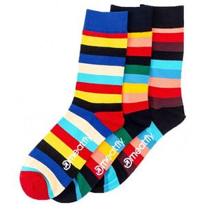 Meatfly 3 PACK - ponožky Regular Stripe socks S19 Multi pack 39-42 vyobraziť