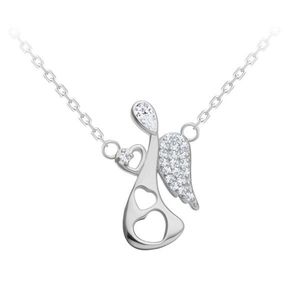 Preciosa Nežný strieborný náhrdelník Angelic Touch 5294 00 vyobraziť