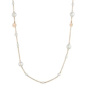 Liu.Jo Ružovo pozlátený oceľový náhrdelník s perličkami LJ1472 vyobraziť