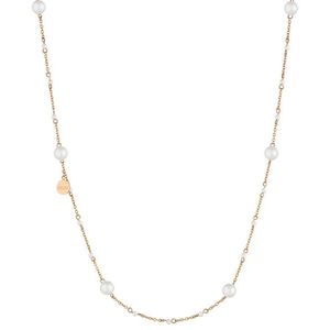 Liu.Jo Ružovo pozlátený oceľový náhrdelník s perličkami LJ1506 vyobraziť