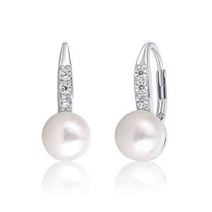 JwL Luxury Pearls Strieborné náušnice s perlou a zirkónmi JL0601 vyobraziť