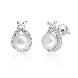 JwL Luxury Pearls Štýlové strieborné náušnice s perlou a zirkónmi JL0605 vyobraziť