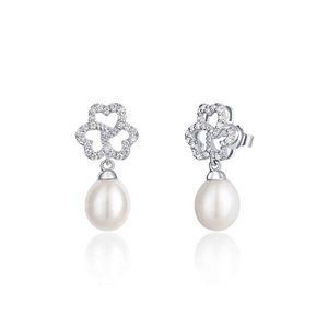 JwL Luxury Pearls Trblietavé strieborné náušnice s perlou a zirkónmi JL0609 vyobraziť