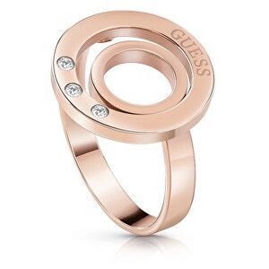 Guess Ružovo pozlátený prsteň s kryštálmi UBR29008 52 mm vyobraziť