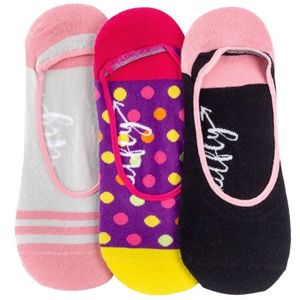 Meatfly 3 PACK - dámske ponožky Low socks S19 N / Pink vyobraziť