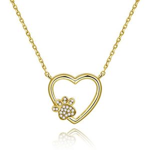 Beneto Zlatý náhrdelník Láska k maznáčikovi AGS702 / 48-GOLD vyobraziť