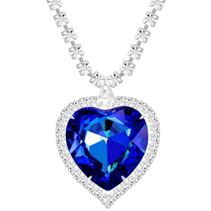 Preciosa Nádherný náhrdelník modré srdce s českým krištáľom 2025 46 vyobraziť