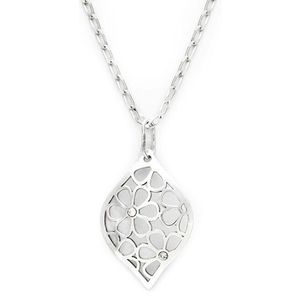 Praqia Elegantný strieborný náhrdelník s kryštálmi KO1752_FI040_50_RH (retiazka, prívesok) vyobraziť