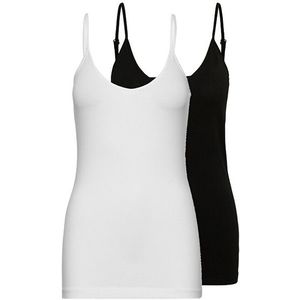 Vero Moda 2 PACK - dámske tielko VMMAXI 10238880 Bright White - Black XS vyobraziť