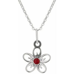 Praqia Dievčenské strieborný náhrdelník jabloňové kvety KO5103_BR030_40_RH (retiazka, prívesok) vyobraziť