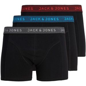 Jack&Jones 3 PACK - pánske boxerky JACWAISTBAND 12127816 Asphalt Hawaian ocean & Fiery red S vyobraziť