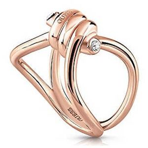Guess Módne ružovo pozlátený prsteň s uzlom UBR29005 56 mm vyobraziť
