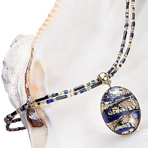 Lampglas Úžasný dámsky náhrdelník Egyptian Queen s perlou Lampglas s 24 karátovým zlatom NP28 vyobraziť