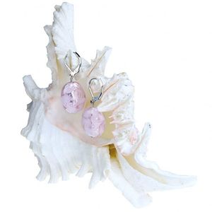 Lampglas Nežné náušnice Pink Lace z perál Lampglas s rýdzim striebrom EP2 vyobraziť
