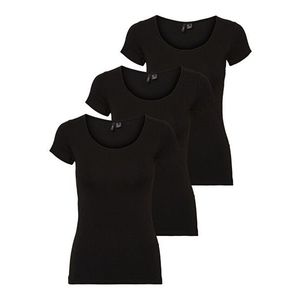 Vero Moda 3 PACK - dámske tričko VMMAXI MY SOFT 10247489 Black XS vyobraziť