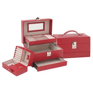 JK Box Dizajnová červená šperkovnica SP-577 / A7 vyobraziť